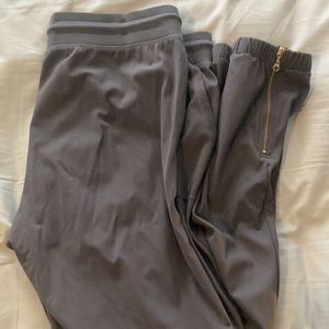 Zyia Dark Grey Peak Zipper Joggers